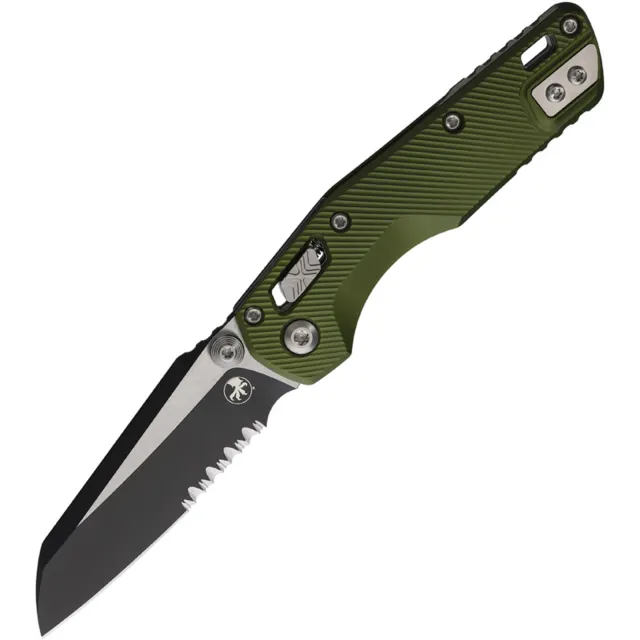 Microtech 210M-2FLOD MSI Mini 3.19 In Wharncliffe Part Serrated Black OD Green - MICROTECH