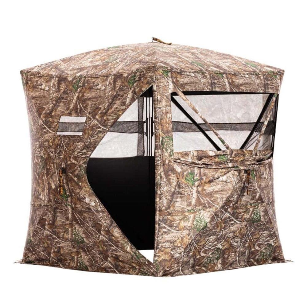 Rhino RB24 Pro Realtree Edge 600D Blind, 60"x60", 71"H, 270 deg View - Rhino Blinds
