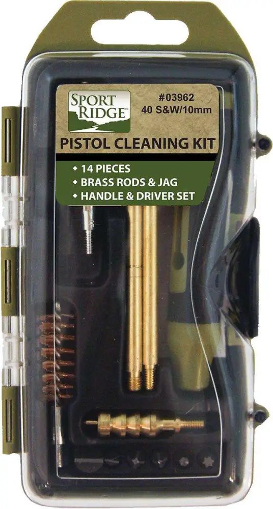 Sport Ridge 03962: 14-Piece .40cal/10mm Pistol Cleaning Kit with Hard Case - Military Armament Corporation - 40 S&W