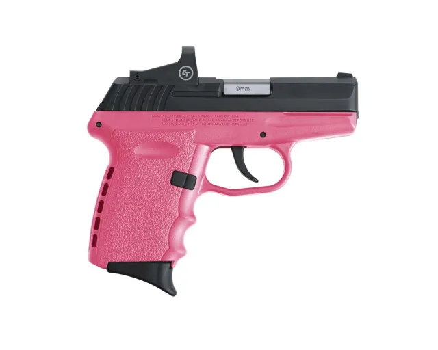 SCCY Industries CPX-2CBPKRDE 9mm 3.1" 10+1 Black Slide Pink Grip Red Dot