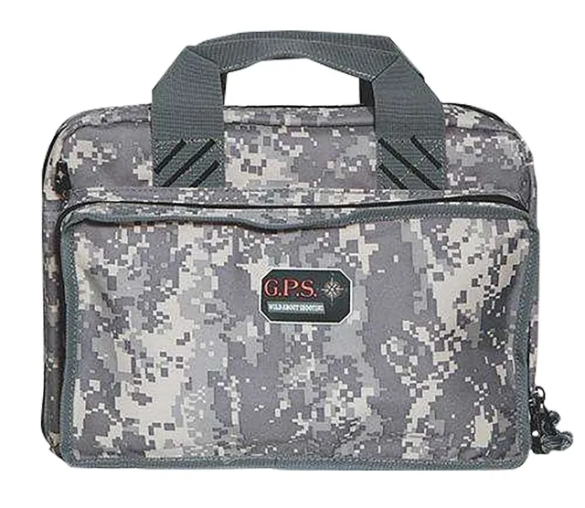GPS 1310PCDC Quad Pistol Range Bag, Fall Digital Camo, Holds 4 Handguns - GPS
