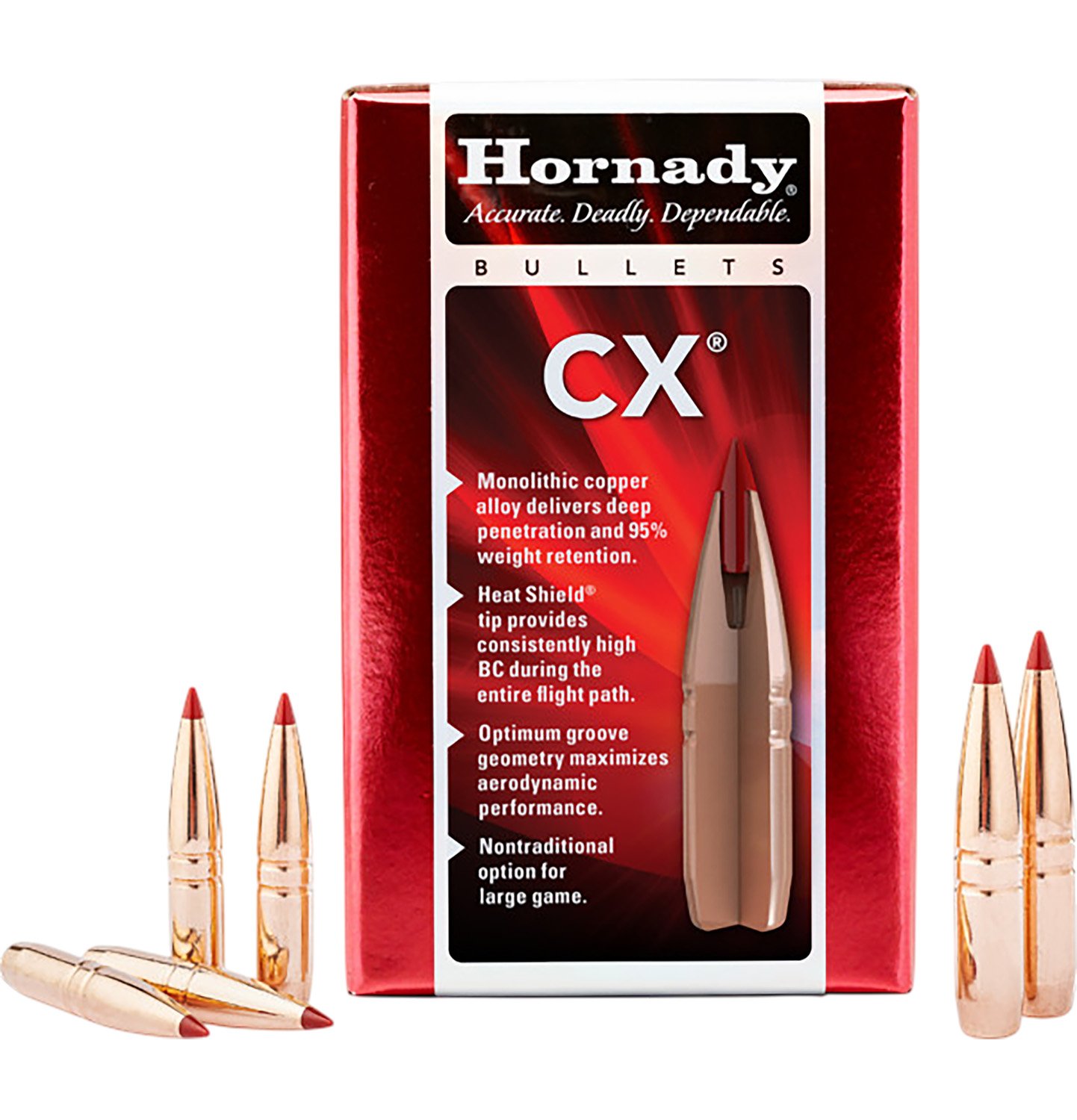 Hornady CX .338 Caliber 240 Grain Bullets 50 Box 33283 - Hornady - .338