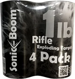 Jerent Enterprises Sonic Boom SBT014P 1lb Exploding Target 4 Pack - Sonic - 1 LB