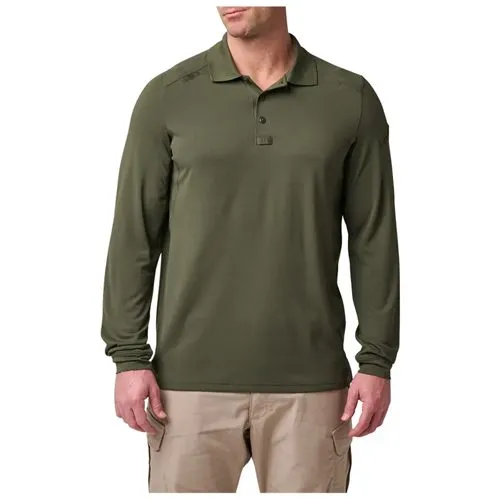 5.11 Tactical Helios L/S Polo Moisture-Wicking Quick-Dry Green