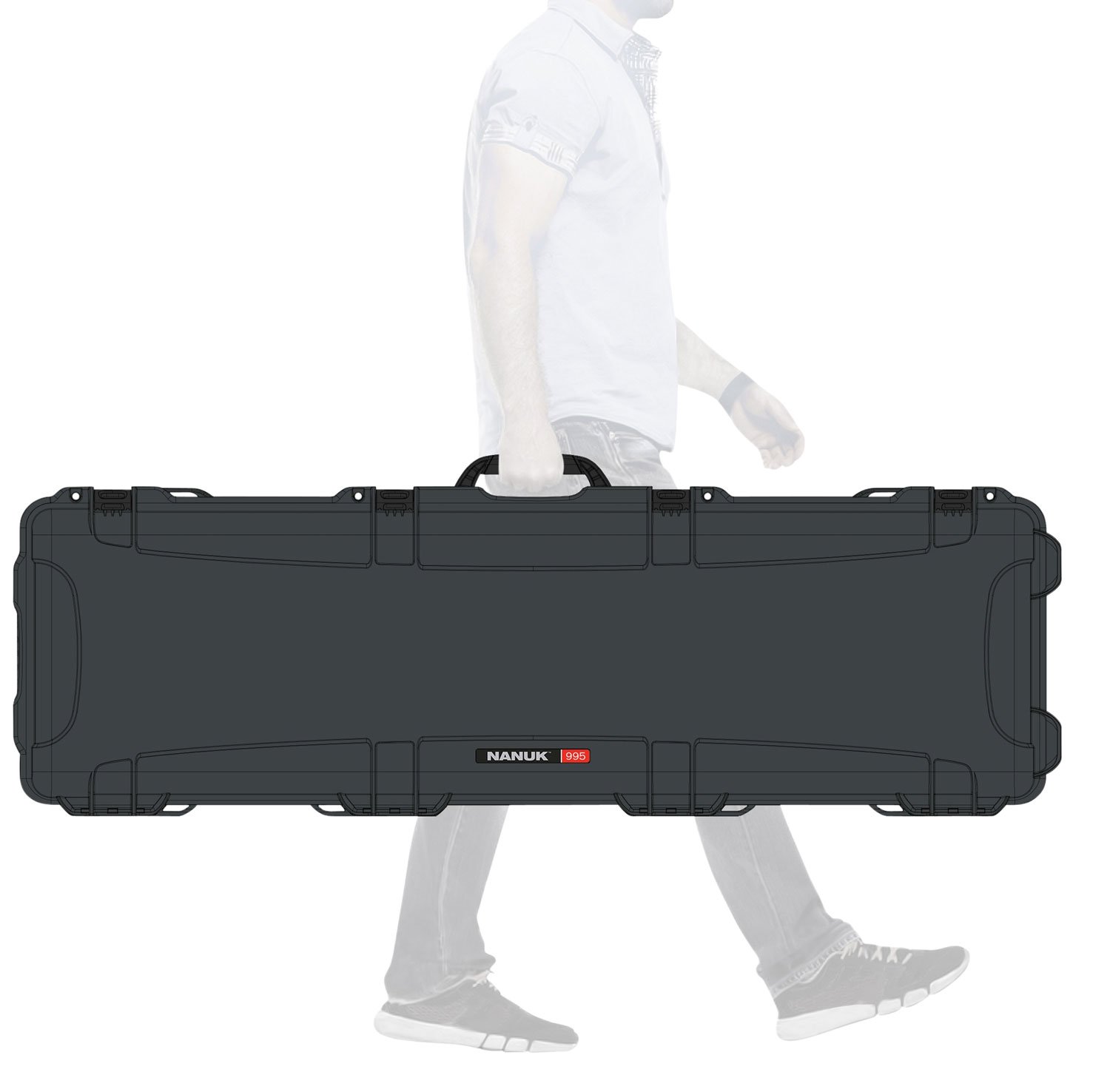 Buy Nanuk 9951007 995 Waterproof Graphite Resin with Foam Padding & Lockable online