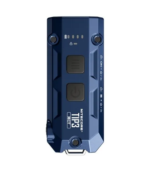 NITECORE TIP3 Blue 720 Lumen Rechargeable Keychain Flashlight - NITECORE
