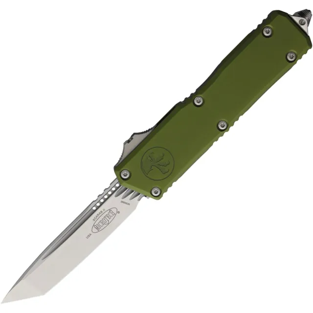 Microtech Scarab II G3 3.97 In T/E Stonewash OD Green ALU Handle - MICROTECH for sale at Iron and Lace