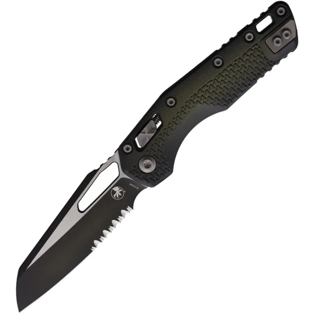 Microtech MSI 210T-2PMFBO 3.88 In Wharncliff Part Serrate Faded Bazooka - MICROTECH