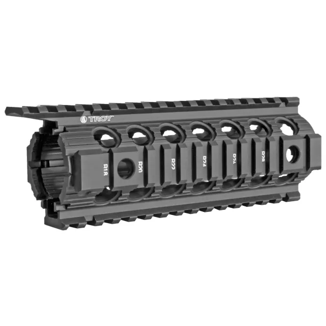 Troy SRAIDIDD7BT00 Battle Rail 7" Aluminum Black Anodized M16/M4 - Troy Industries