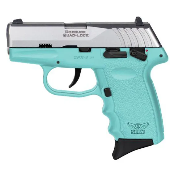 SCCY CPX-1 380 ACP Pistol Aqua/Satin Finish with Safety 10 Round Capacity