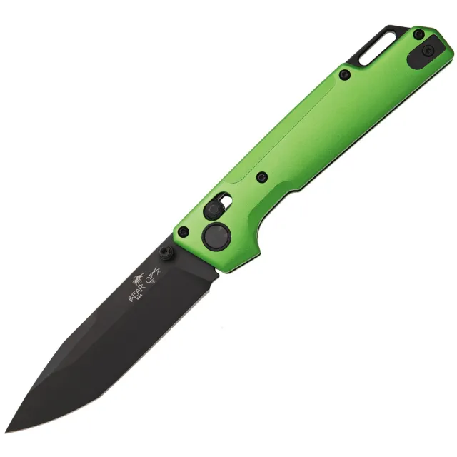 Bear & Son Nekama-I 3.5 In Black Tanto Blade Racing Green Aluminum Handle - BEAR CUTLE