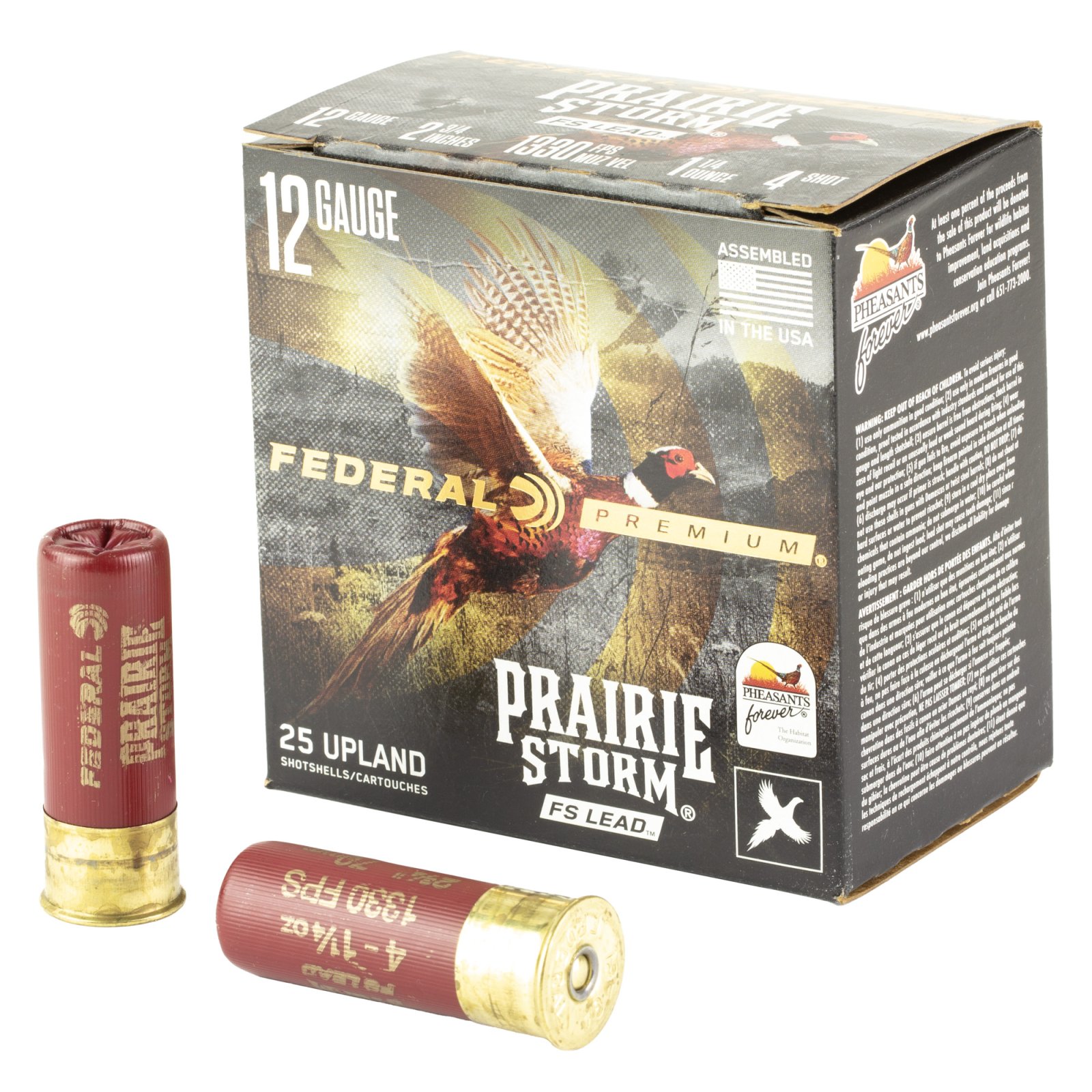 Buy Federal Premium Prairie Storm FS 12 Gauge 2.75 In 1.25oz 4 Shot 25 Box online