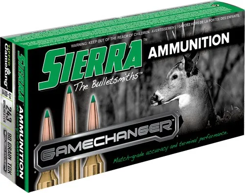 Sierra A410302 GameChanger 243 Win 90 gr 3200 fps Tipped GameKing 20 Bx/10 Cs - Sierra Bullets - 243 WINCHESTER