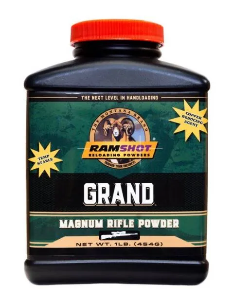 Hodgdon GRAND1 Ramshot Grand Rifle Smokeless Powder 1 lb - Hodgdon - 1 LB
