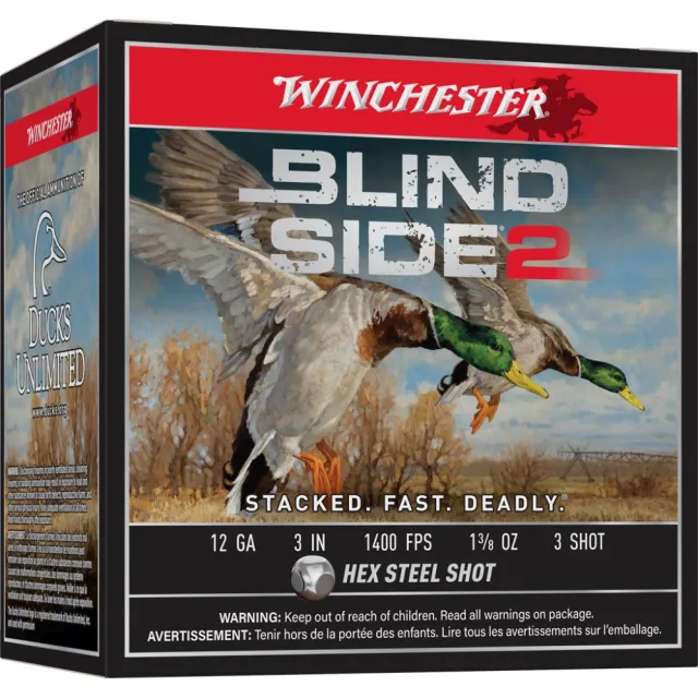 Winchester XBS1233 12 Gauge #3 Hex Steel Shot 25 Rounds - Winchester - 12 Gauge