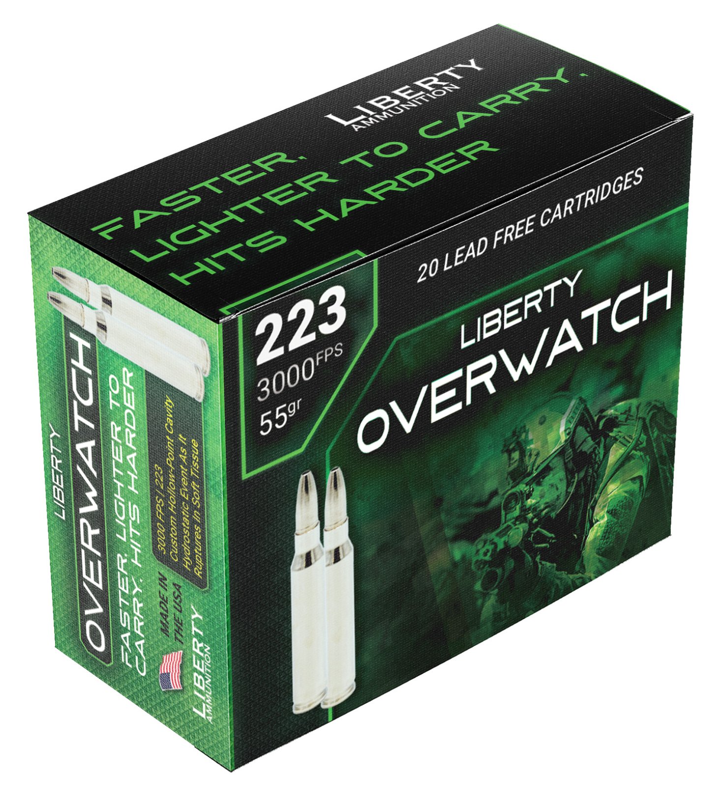 Buy Liberty Ammunition LAOW223553000 OverWatch 223Rem 55gr 20 Rounds online