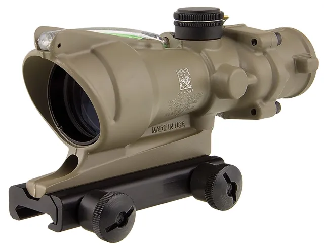 Trijicon TA31D100313 ACOG 4x32mm FDE Illuminated Green Chevron Reticle - Trijicon - 32MM