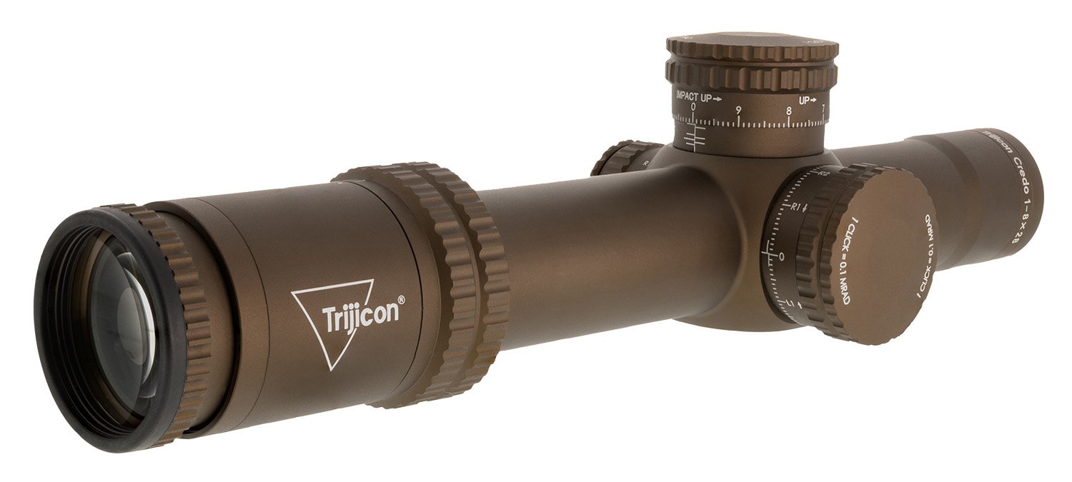 Trijicon CR828C2900056 Credo Riflescope 1-8x28 Red/Green MRAD 34mm Tube - Trijicon - 105.80 - 13.20 FT @ 100 YDS