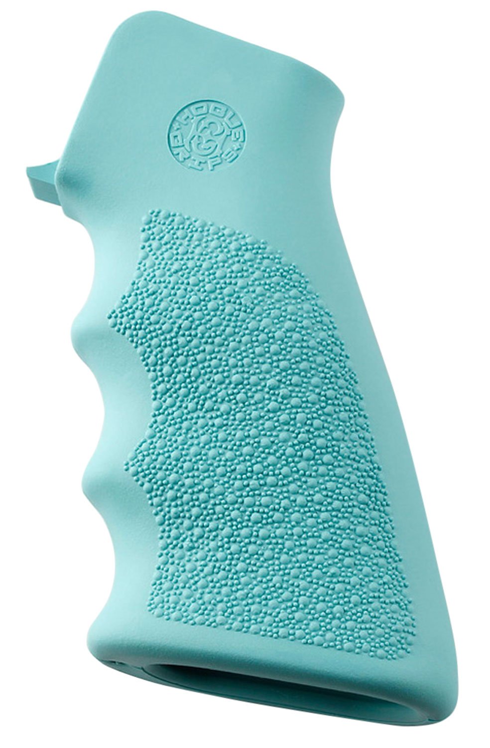 Hogue 15015 OverMolded Grip Aqua Blue Rubber with Finger Grooves AR-15 - Hogue