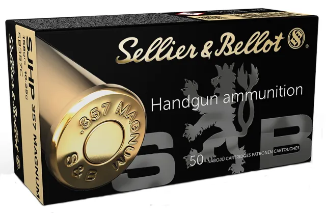 Sellier & Bellot SB357C 357 Magnum Jacketed Hollow Point 158 Grain 50 Ro... - Sellier & Bellot - 357 Mag