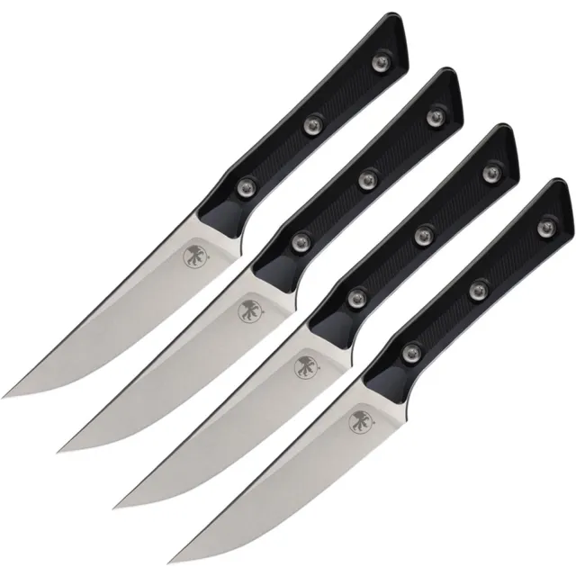 Microtech 3600-10SETBK 4.5 In SE Steak Knife Set Stonewash Black G-10 - MICROTECH for sale at Iron and Lace
