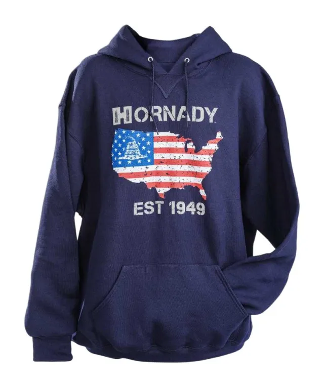 HORN 99613XXL USA Heritage Hoodie Navy 2X