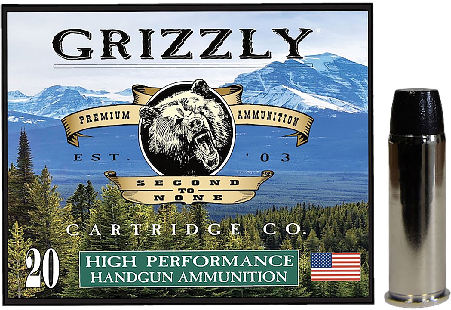 Grizzly GC44M16 44Mag Ammo 300gr WFN Gas Check 1400fps 20/Box - GRIZZLY - .44 Mag