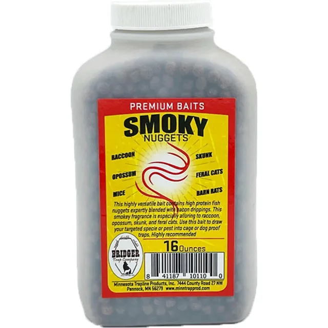 Bridger Smokey Nuggets Racoon Bait 16 oz. - Minnesota Trapline