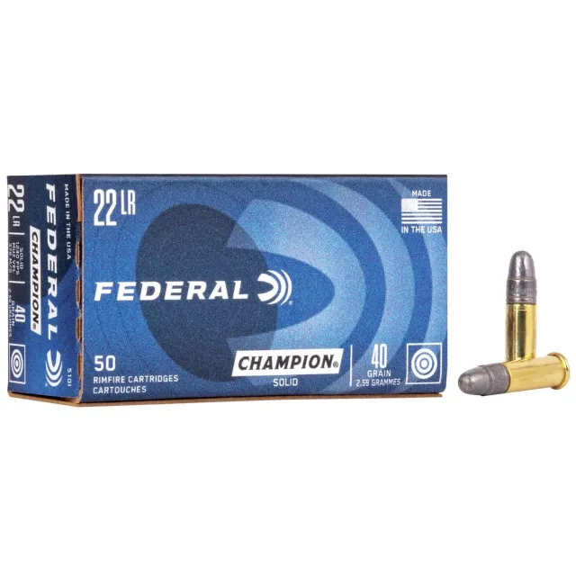 Federal 510 Champion Training Rimfire 22LR 40gr Lead Round Nose 50 Per... - Federal Premium Ammunition - 22 LR for sale at Smoke Wagon Firearms