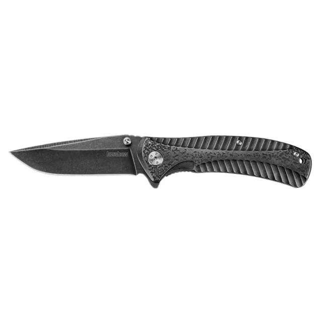 Buy Kershaw 1301BW Starter Folding Knife, 3.4" Blackwash 4Cr14 Steel Blade online