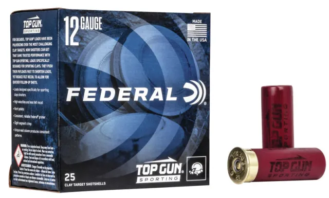 Federal TGS128 7.5 12GA 2.75" 1oz 1250FPS #7.5 Top Gun Target Loads