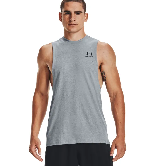 Under Armour Men's Sportstyle Left Chest Cut-Off Tank Small