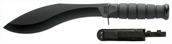 KA-BAR 2-1280-2 Tactical Kukri Machete, 8.5" 1095 Cro-Van Blade, Kraton G Handle, Heavy-Duty Chopper - Ka-Bar