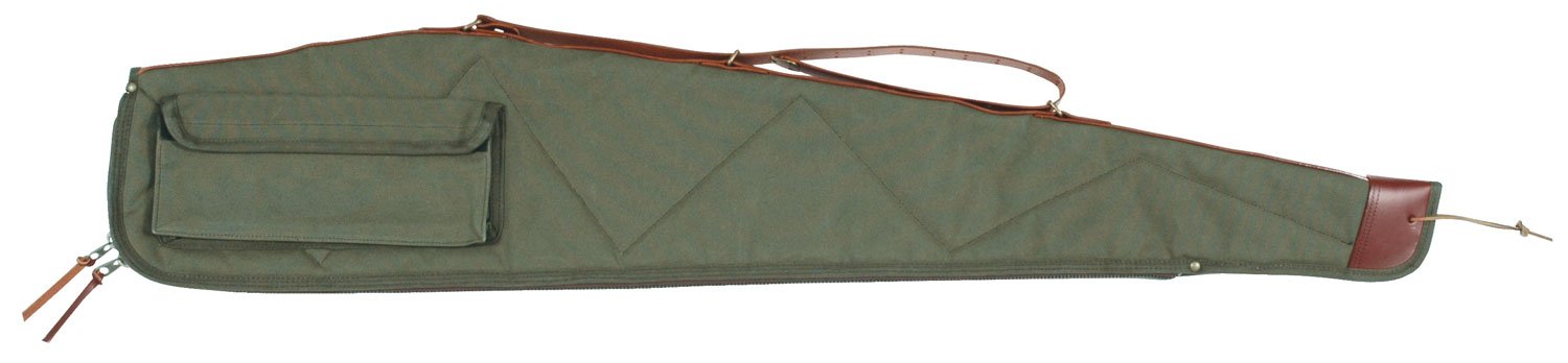 Buy Bob Allen 14536 Canvas Rifle Case 40" Green Quilted Lining Leather Sling online