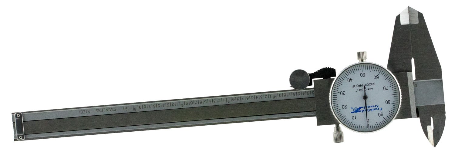 Frankford Arsenal 516503 Stainless Steel Dial Caliper 6 In with Case - Frankford Arsenal - Multi