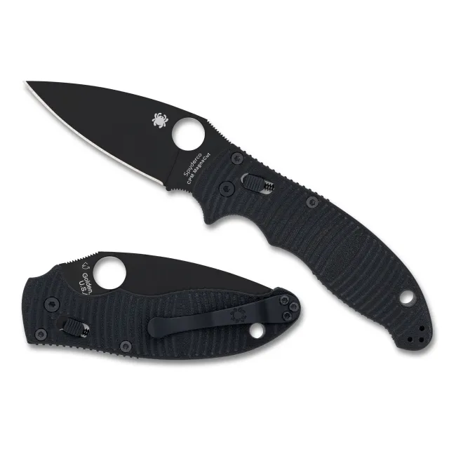 Spyderco C101GMCBKP2 Manix 2 Salt 3.37" Black CPM MagnaCut G-10 Handle - Spyderco