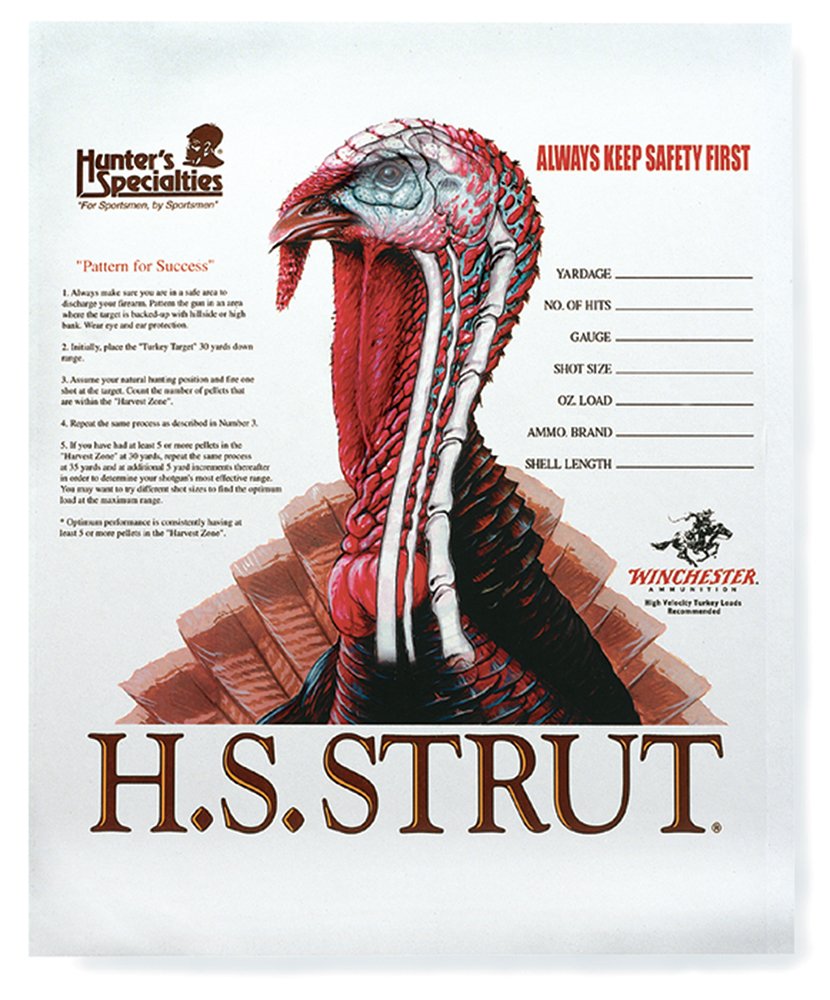 HS Strut 06850 Turkey Paper Hanging Shotgun 11" x 11" Multi-Color 12 PK - GSM Outdoors - 11" X 11"