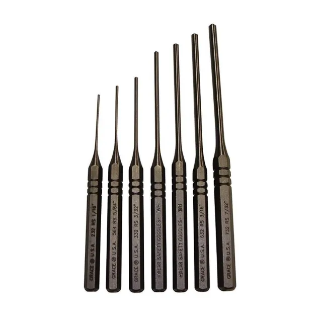 Grace USA RS-7 Roll Pin Punch Set, Steel, 7-Piece - Altus Brands Llc - Pro-Ears