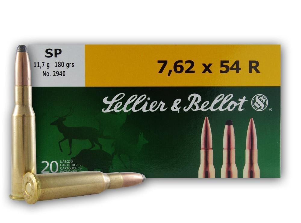 Buy Sellier & Bellot SB76254RB Rifle 7.62x54mmR 180gr Soft Point 20 Per... online