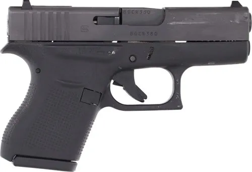 USED GLOCK 43 PISTOL 9MM 2-6RD MAGS VERY GOOD COND.