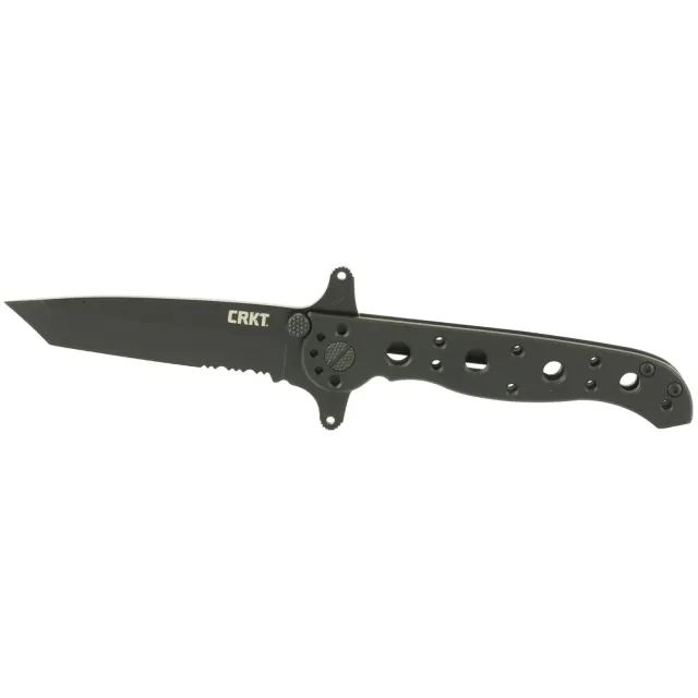 Columbia River Knife & Tool M16-10KSF 3In Black Partially Serrated - Columbia River Knife & Tool