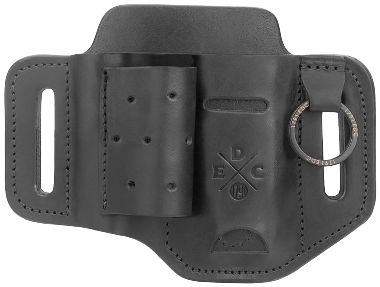 1791 Gunleather HDESSFBLKA EDC Black Leather Ambidextrous Belt Slide - 1791 Gunleather