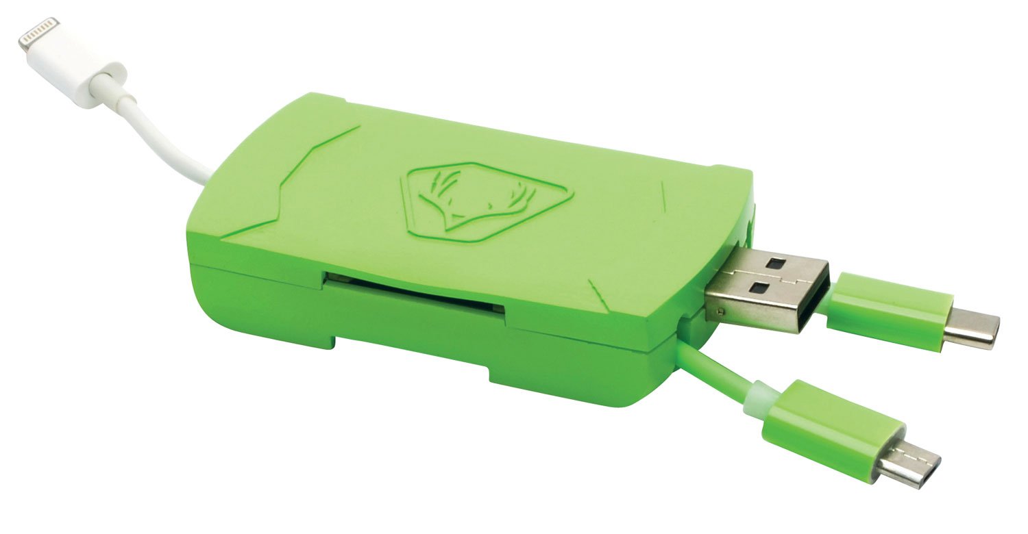 HME-QMCR 4-in-1 Card Reader USB C/Micro USB/Lightning