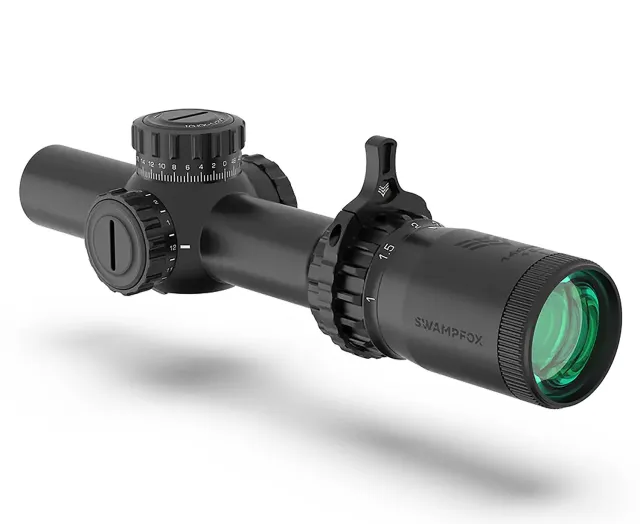 Buy Swampfox THK14241GF Tomahawk II 1-4x24mm 30mm Tube Green Reticle Black online