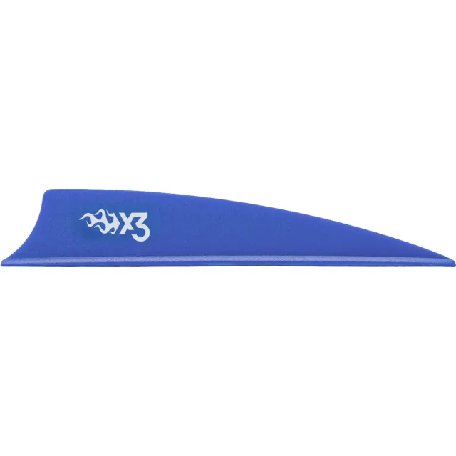 Bohning X3 Vanes Shield Cut 3 in. Satin Blue 36 pk. - Bohning