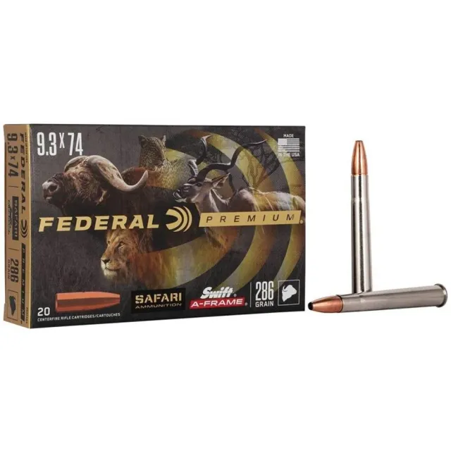 Federal CapeShok 9.3x74R 286 Grn Swift A-Frame Ammo
