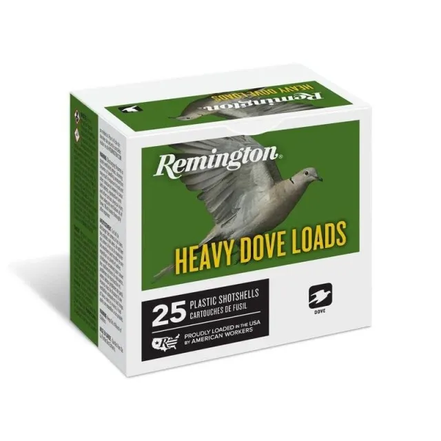 Remington RHD1275 Heavy Dove Loads 12 Gauge, 2.75", 1 1/8 oz, 7.5 Shot, 25 Rounds, 1255 ft/s Velocity - Remington Arms Company, LLC