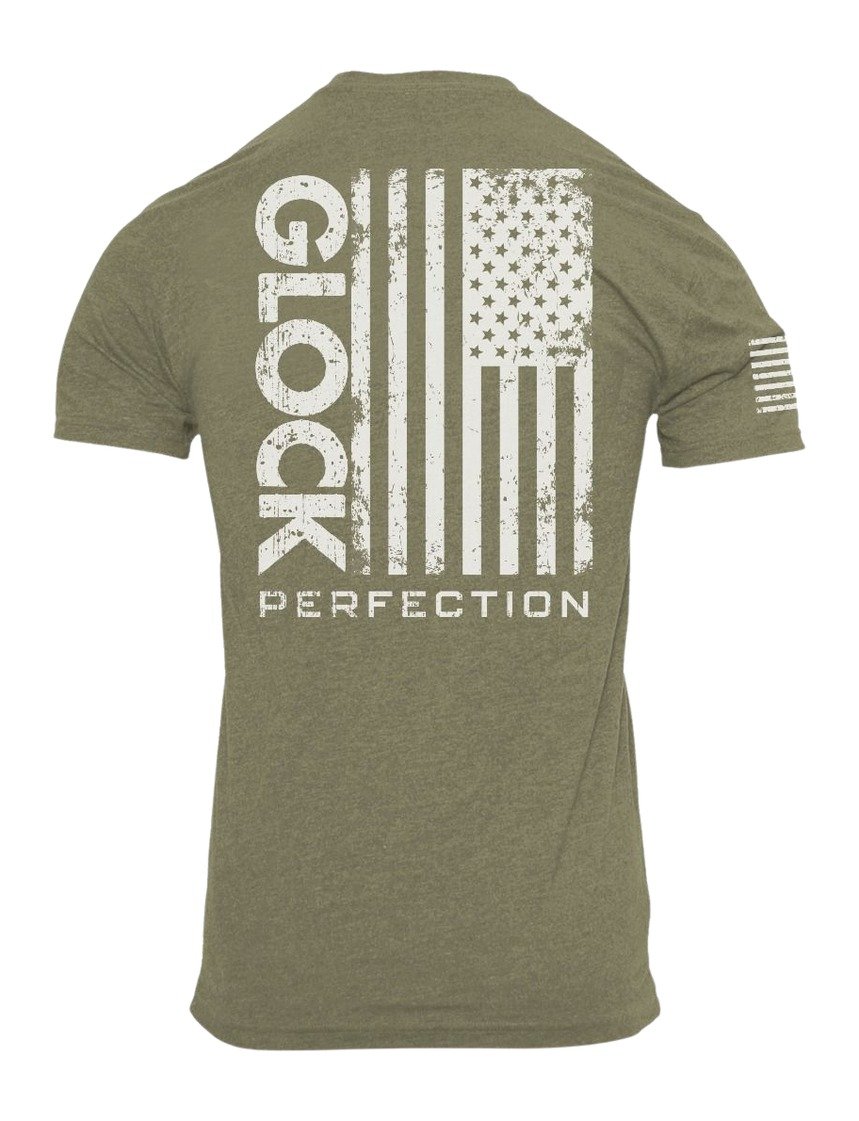 Buy Glock Perfection Flag Tee 2XL Olive Green Short-Sleeve Cotton online
