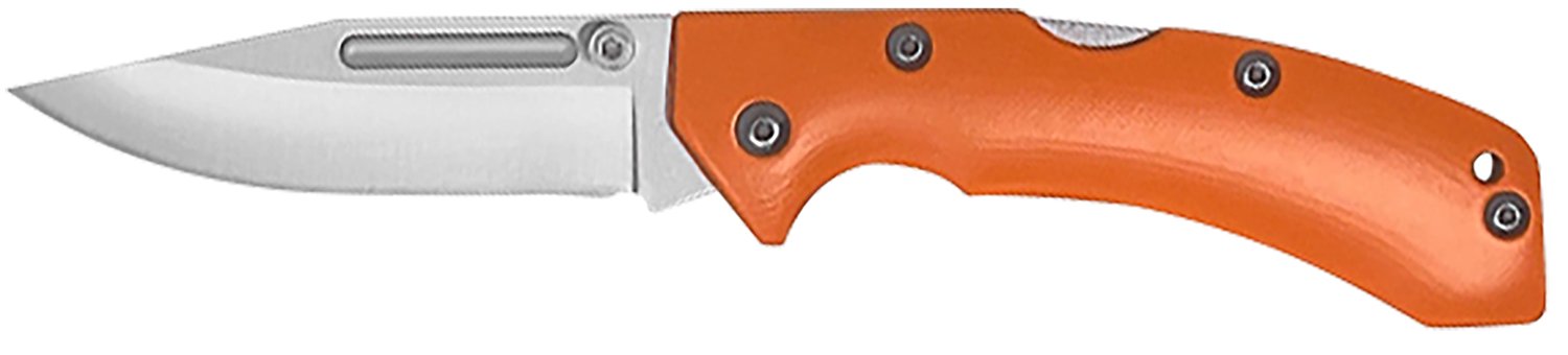 Buy AccuSharp 712C Lockback Knife 3 in Clip Point Stainless Steel Blaze Orange online