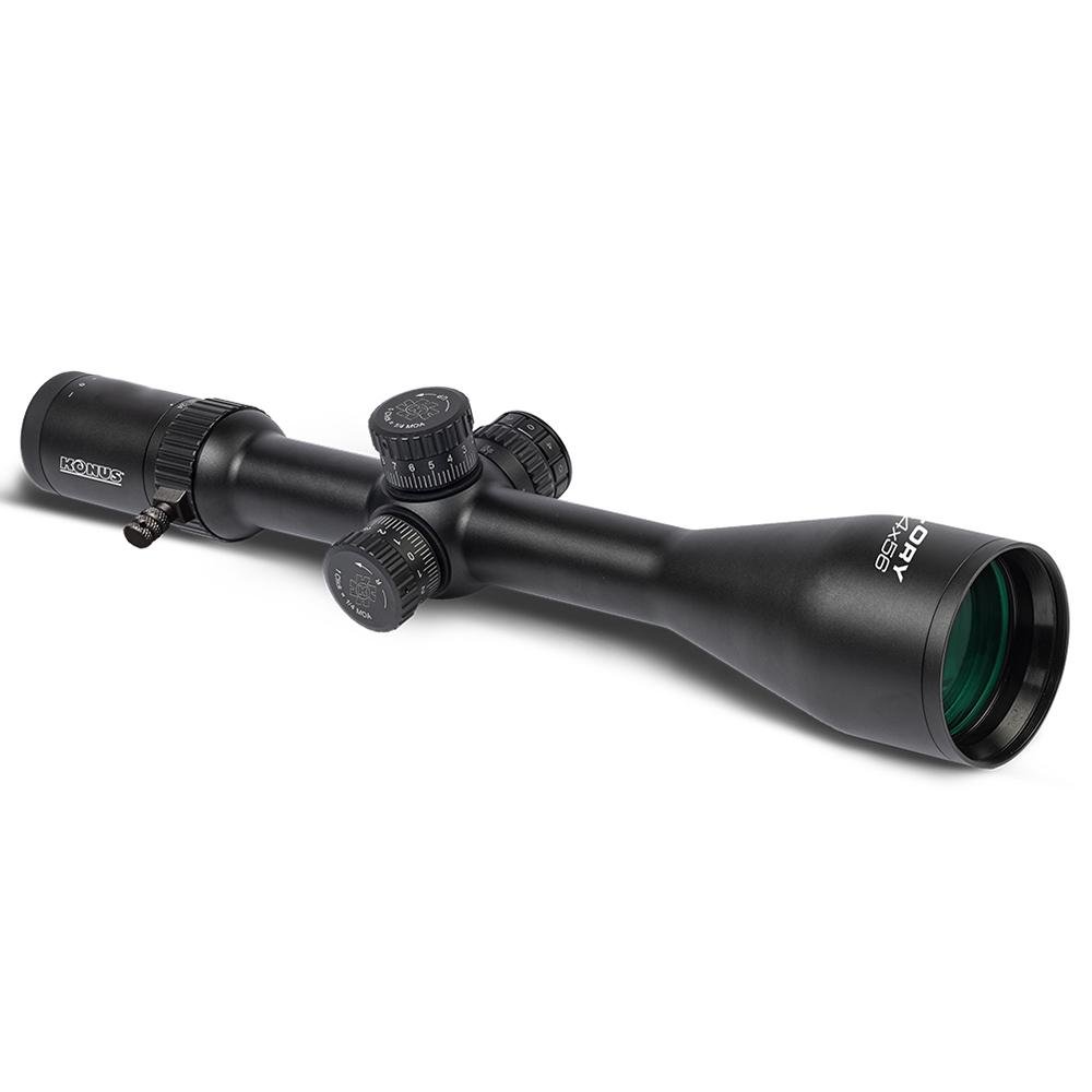 Konus 7189 Glory Riflescope, Matte Black, 3-24x56mm, 30mm Tube, Illuminated Fine Crosshair/Red Dot, 8x Zoom, Ultra-Wide Band Multi-Coating - Konus
